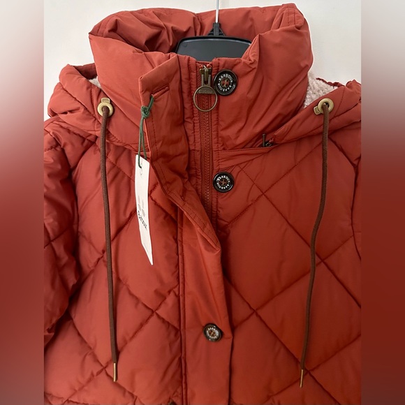 NWTs Barbour Orinsay Quilted Long Jacket. Maple. Sz. 4 US (8 UK) - Picture 3 of 14